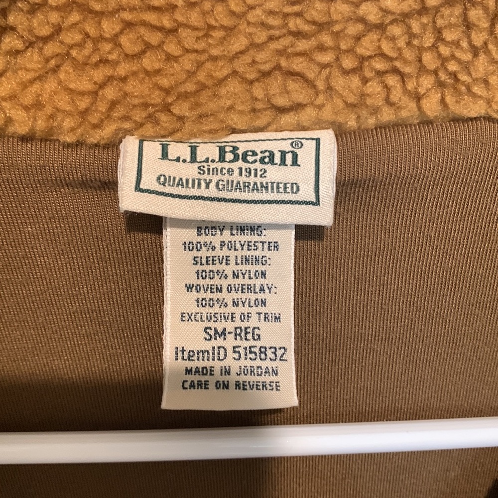 L.L. Bean Women's Mustard/Tan Sherpa Jacket - Picture 7 of 9